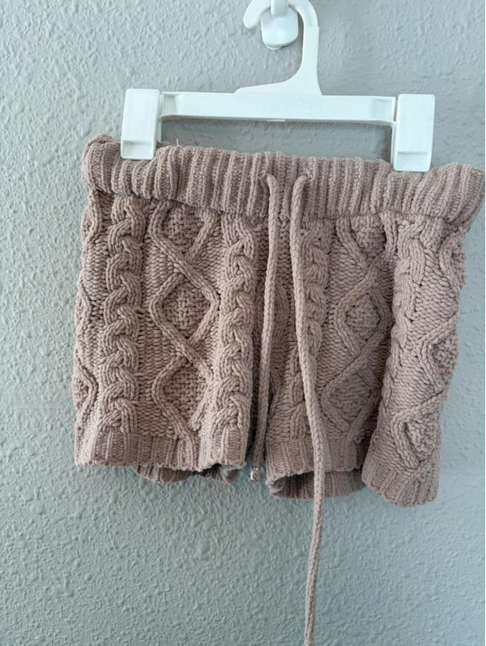 POL tan sweater shorts size S
